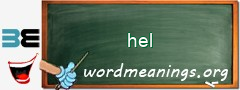 WordMeaning blackboard for hel